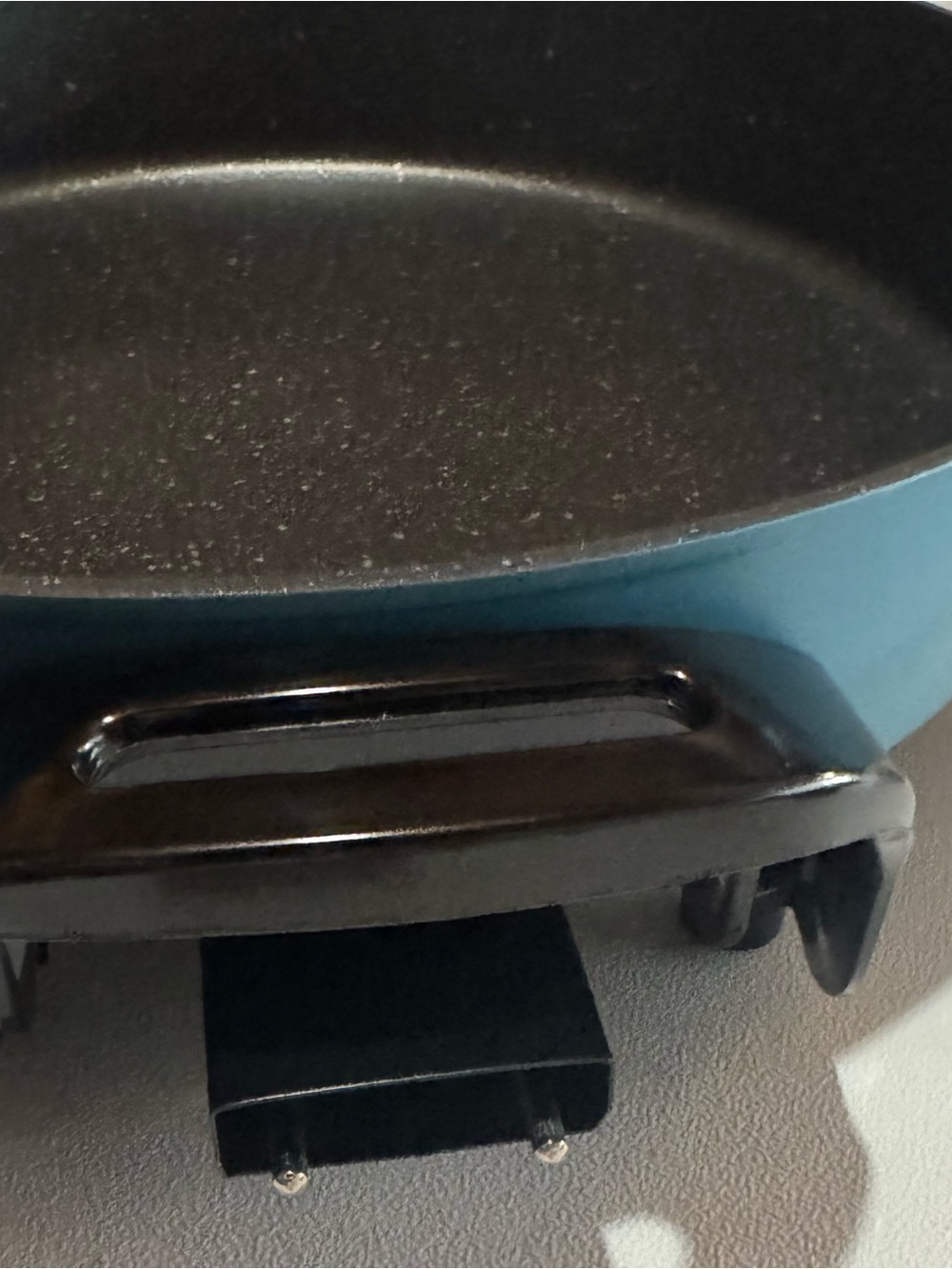 Blue Electric Skillet with Nonstick Surface